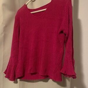 Ribbed Pink Top